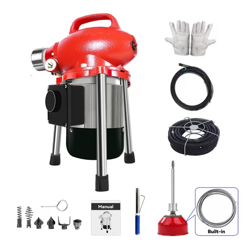Drain Cleaning Machine with Manganese Steel Springs